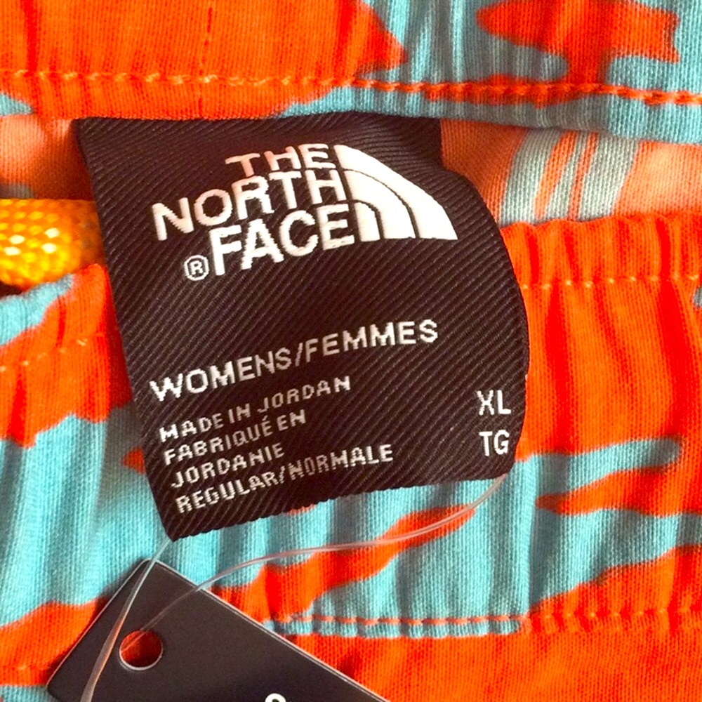 The North Face Women's Coral & Light Blue Printed Board Shorts - Picture 3 of 8